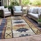 preview thumbnail 32 of 84, Machine Washable Indoor/Outdoor Tribal Global Chantille Rug