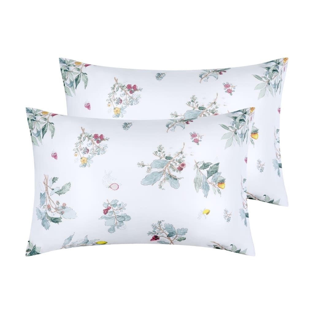 Set of 2 Pillowcase for Hair and Skin Breathable, Floral Pillow Cases