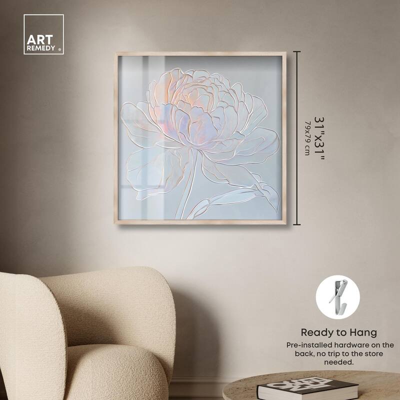 Embossed Flower I Shadowbox by Art Remedy