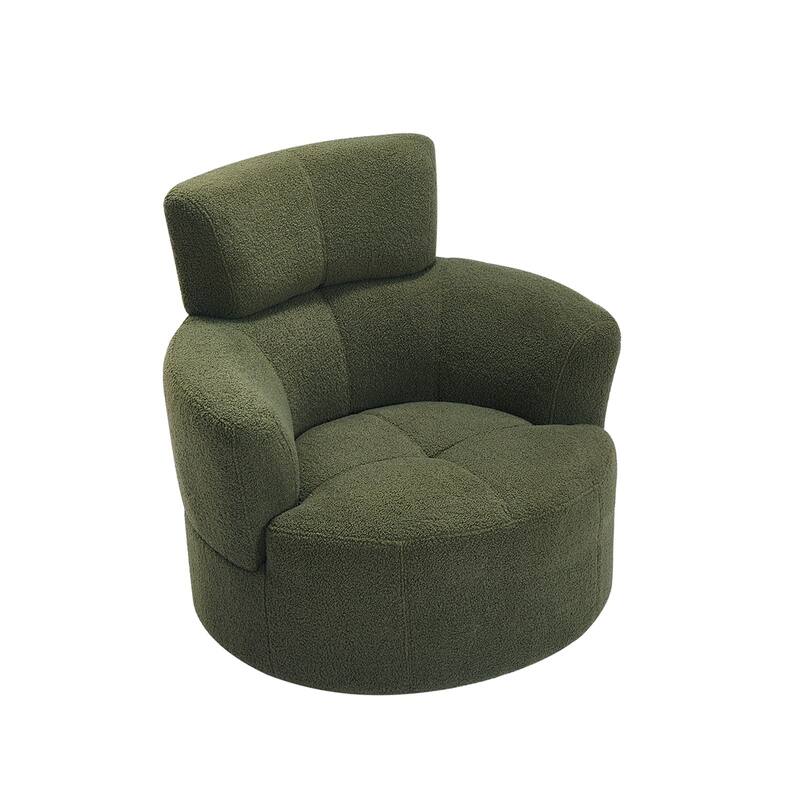 360°Swivel Chair Upholstered Accent Barrel Chair