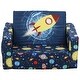 preview thumbnail 9 of 16, Qaba Kids Fold-Out Couch/Chair Lounger with Space-Themed Washable Fabric & Removable Cushion for 3-6 Years Old