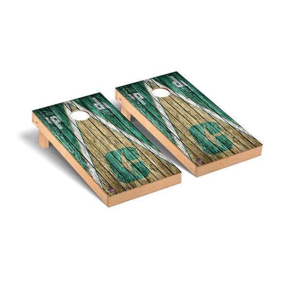 slide 2 of 5, North Carolina Charlotte 49ers Weathered Cornhole Board Set