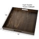 preview thumbnail 49 of 76, KINWELL Square Black Walnut Wood Serving Tray Ottoman Tray with Handles