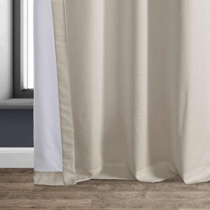 Exclusive Fabrics Italian Faux Linen Grommet Room Darkening Curtains (1 Panel) - Contemporary Elegance, Stylish Functionality
