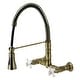 preview thumbnail 4 of 7, Heritage Two-Handle Wall-Mount Pull-Down Sprayer Kitchen Faucet