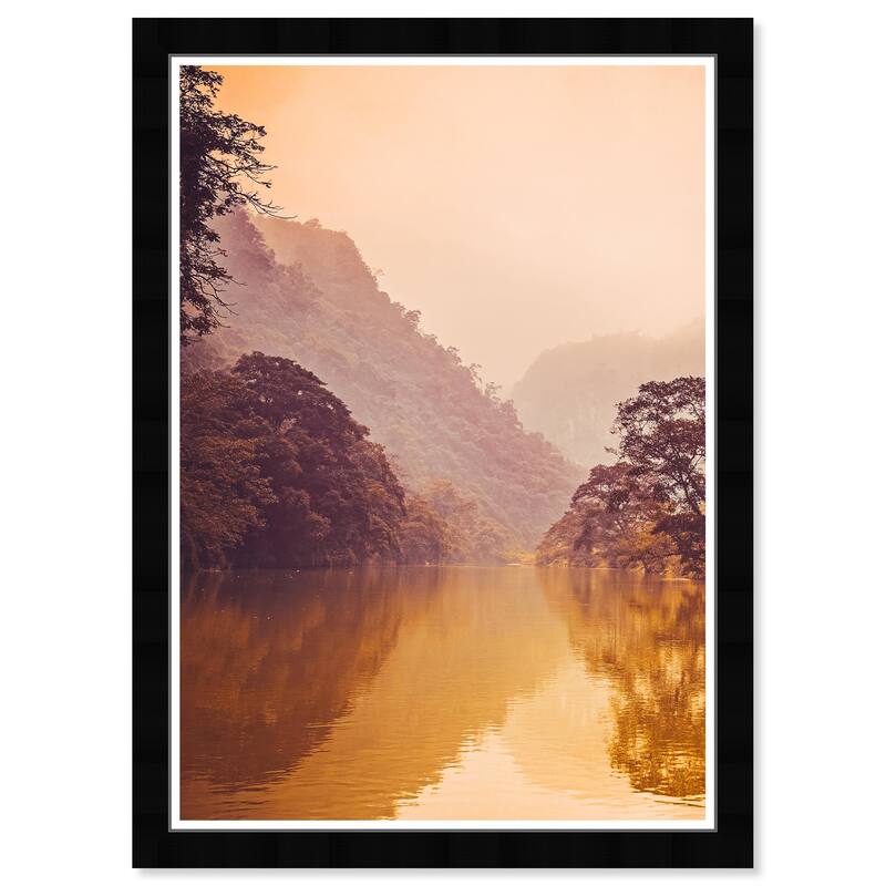Wynwood Studio Prints Floral and Botanical Warm Stillness Brown and Modern & Contemporary Wall Art Canvas Print