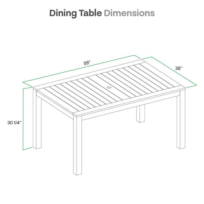 Cambridge Casual Lowell 5-piece Teak Outdoor Dining Set