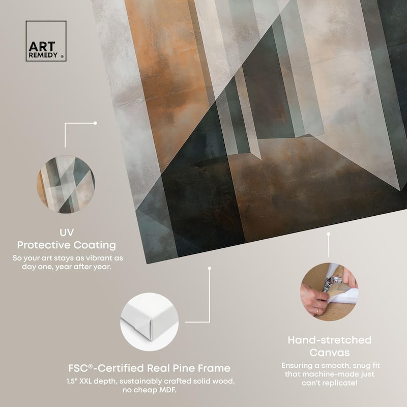 Spatial Geometry Canvas by Art Remedy, Gallery Wrapped