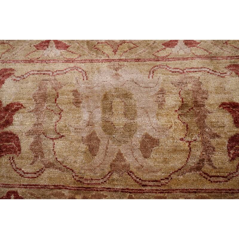 Floral Peshawar Vintage Area Rug HandKnotted Wool Carpet 10'0" x 13