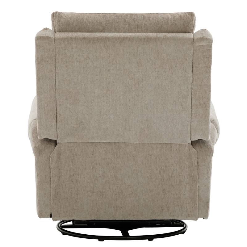 Christopher Knight Home - Solara Upholstered Swivel Rocker Recliner Chair with Massage and Side Storage Pocket