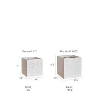 RusticReach Modern White Planter Square