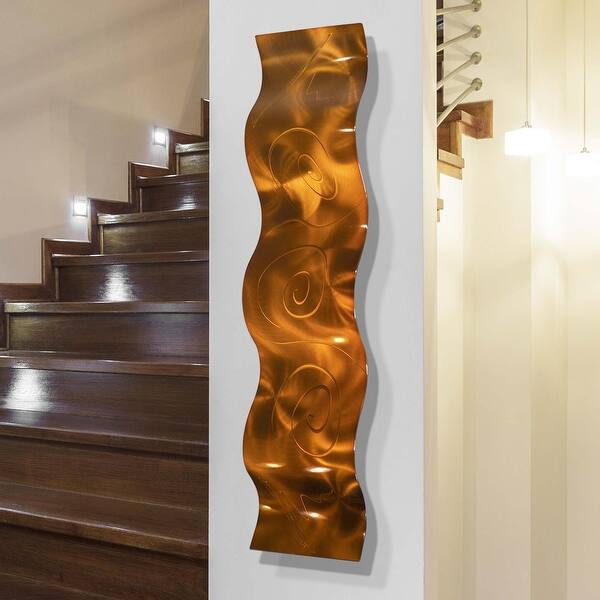 Statements2000 Metal Wall Art Accent Wave Sculpture Modern Statements2000 Metal Wall Art Accent