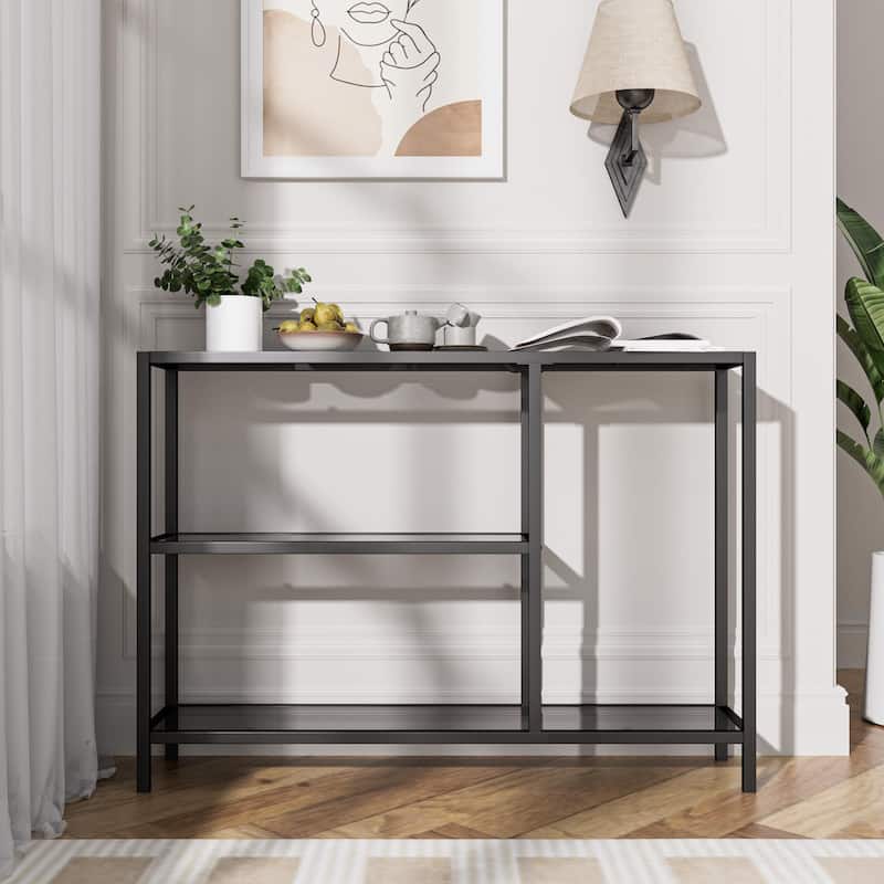 Adjustable Height Entryway Table with storage Non-Slip Design - 40*29 - Black