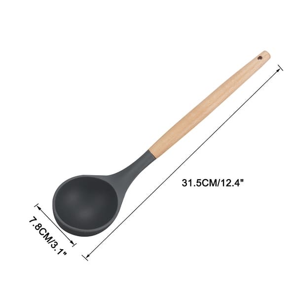 Unique Bargains Household Kitchen Wood Flat Cooking Serving Spatula Rice Spoon Paddle Ladle