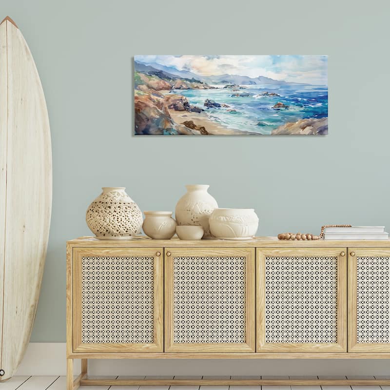 Stupell Blue Toned Beach Edge Canvas Wall Art Design By Heidi Kuntz