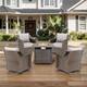 Option Brwon Wicker Beige Cushion