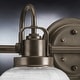 preview thumbnail 5 of 5, Luxury Industrial/Farmhouse Bronze Bathroom Vanity Light - 8-3/4"H x 17"W x 7-1/4"Dep