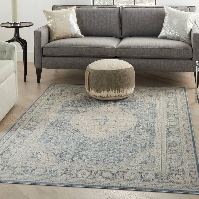 Malta Bordered Center Medallion Area Rug