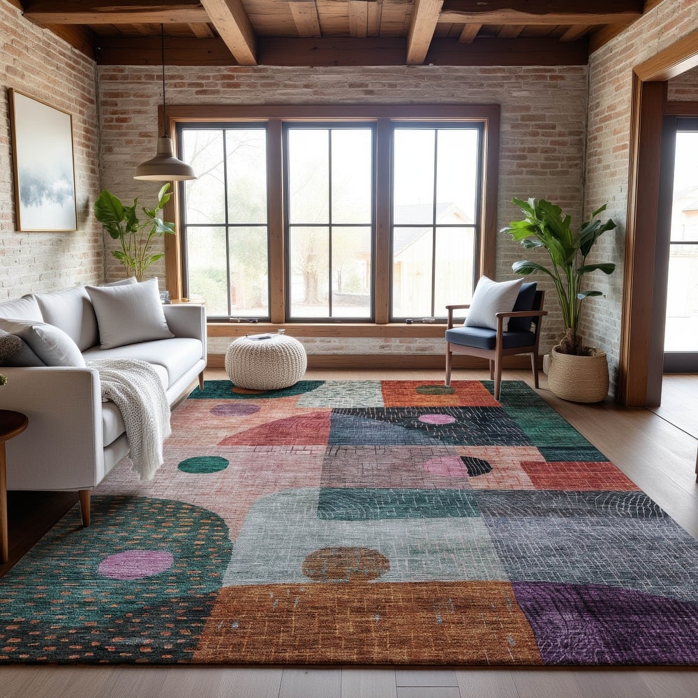 Premium Washable Super Soft Modern Retro Mayfield Rug