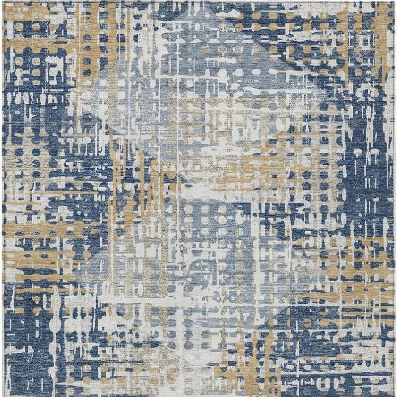 HomeRoots Geometric Transitional Rectangle Outdoor Rug