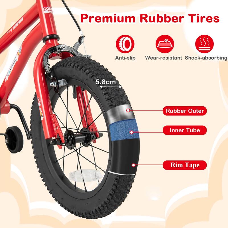Costway 14/16/18-Inch Kid’s Bike for 4-7 Years Old with Adjustable - See Details