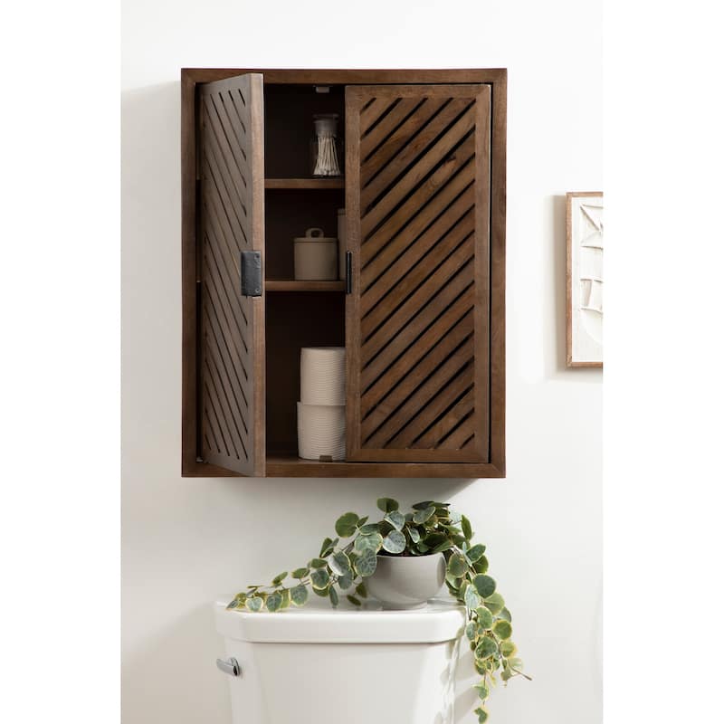 Kate and Laurel Mezzeta Tall 2-Door Bath Cabinet