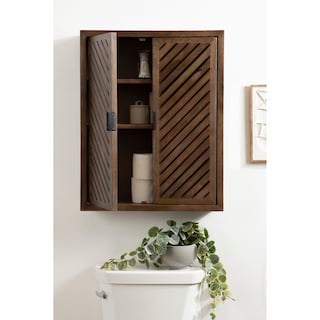 Kate and Laurel Mezzeta Tall 2-Door Bath Cabinet