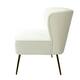HULALA HOME Monica Modern Velvet Tufted Loveseat with Metal Legs