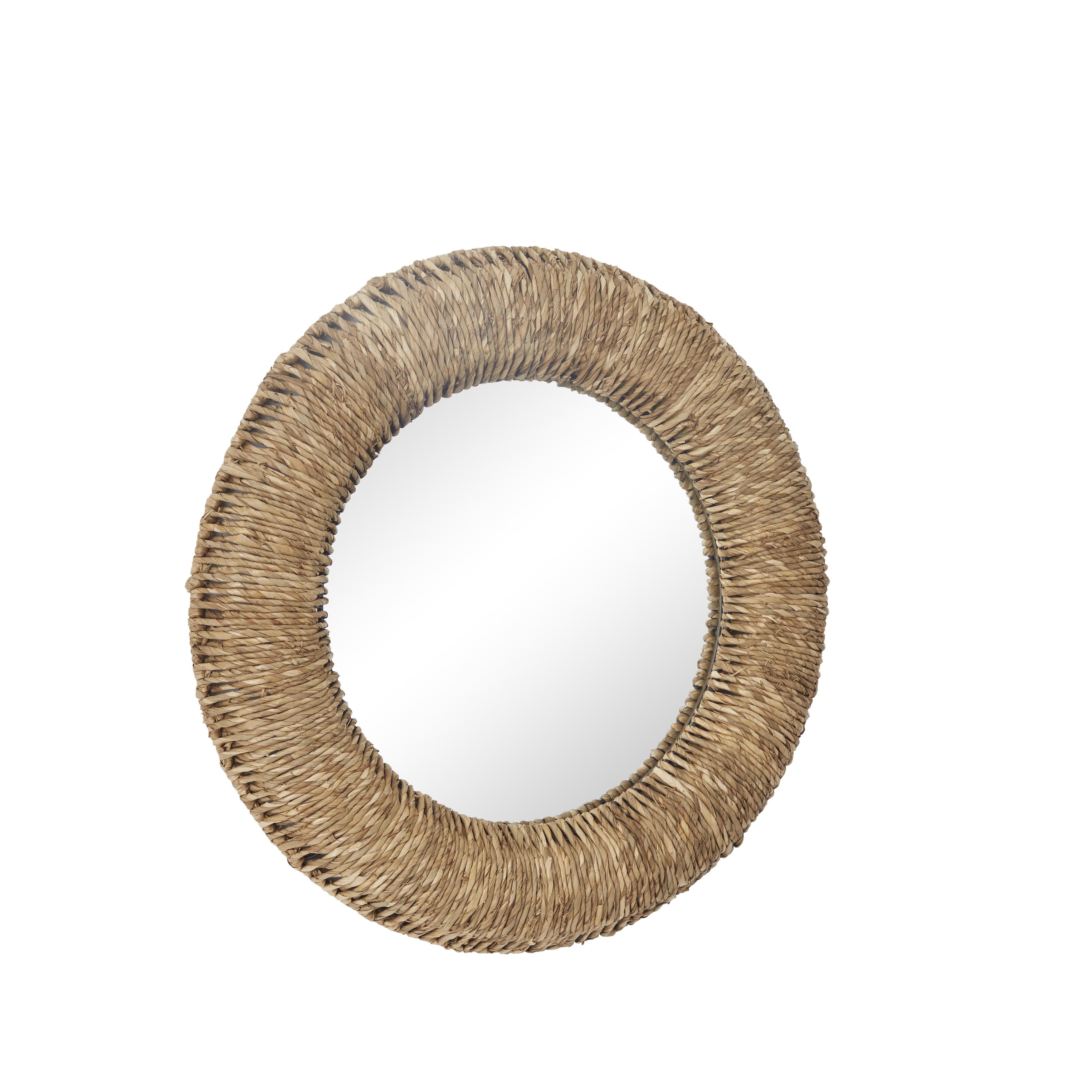 【有名人芸能人】 Brown Rattan Sale On - Mirror Wall Room Frame Weaved Coiled その他