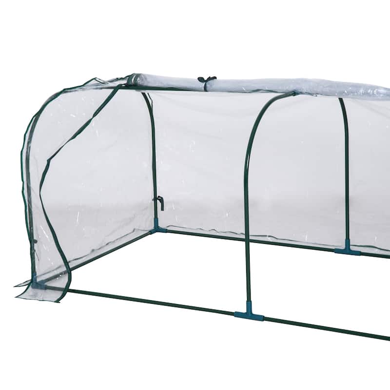 Outsunny 7'L x 3'W x 2.5'H Outdoor Portable Flower Plant Garden Greenhouse with Resistance to UV Rays & Good Ventilation