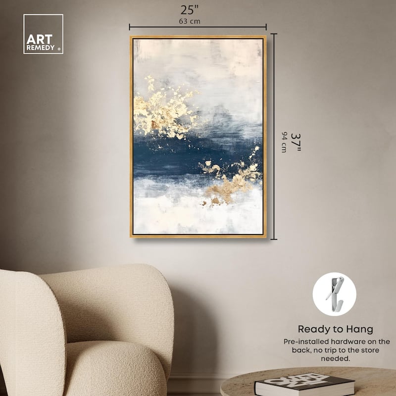 Ocean's Gold Hues I Canvas by Art Remedy