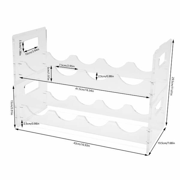 2-Tier Acrylic Wine Rack 8-Bottle Holder - Bed Bath & Beyond - 41221758