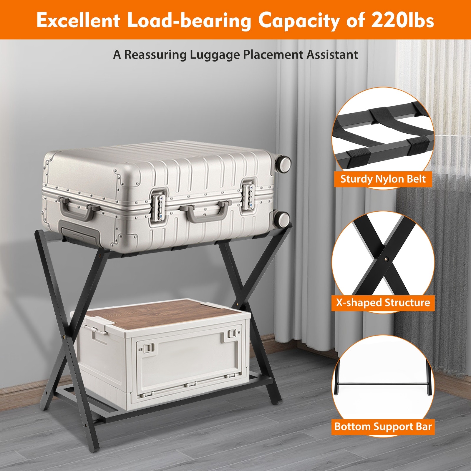 Luggage sales rack stand