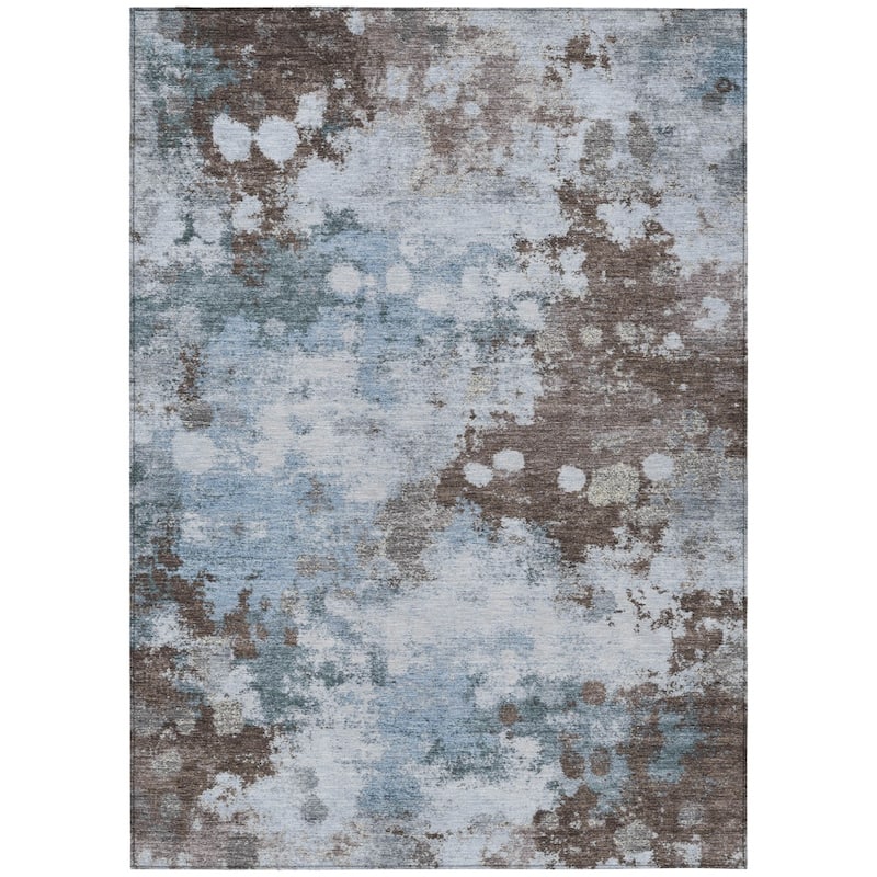 HomeRoots Abstract Transitional Rectangle Outdoor Rug