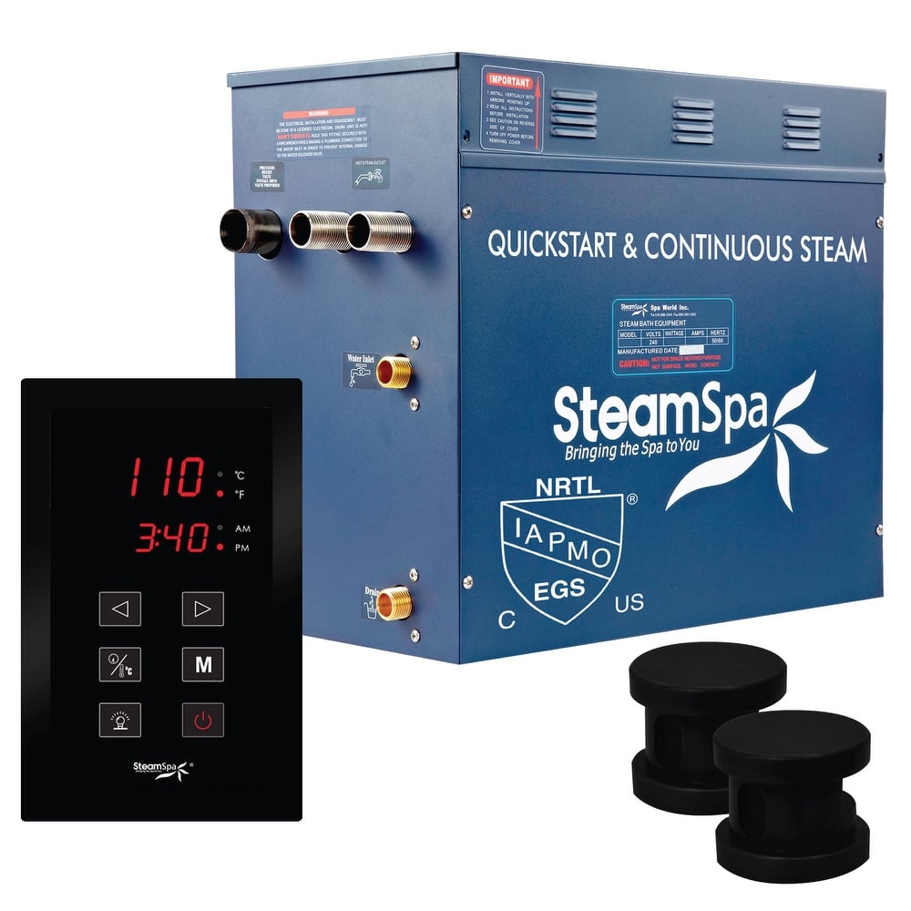 SteamSpa Oasis 10.5 KW QuickStart Acu-Steam Bath Generator Package