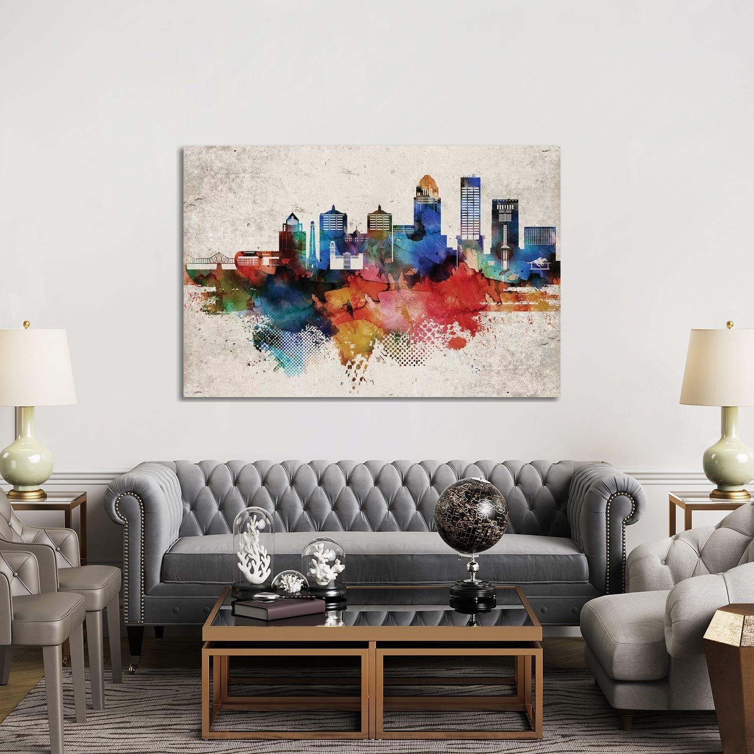 Louisville Abstract - Canvas Print Wall Art by WallDecorAddict ( places > North America > United States > Kentucky > Louisville art) - 8x12 in