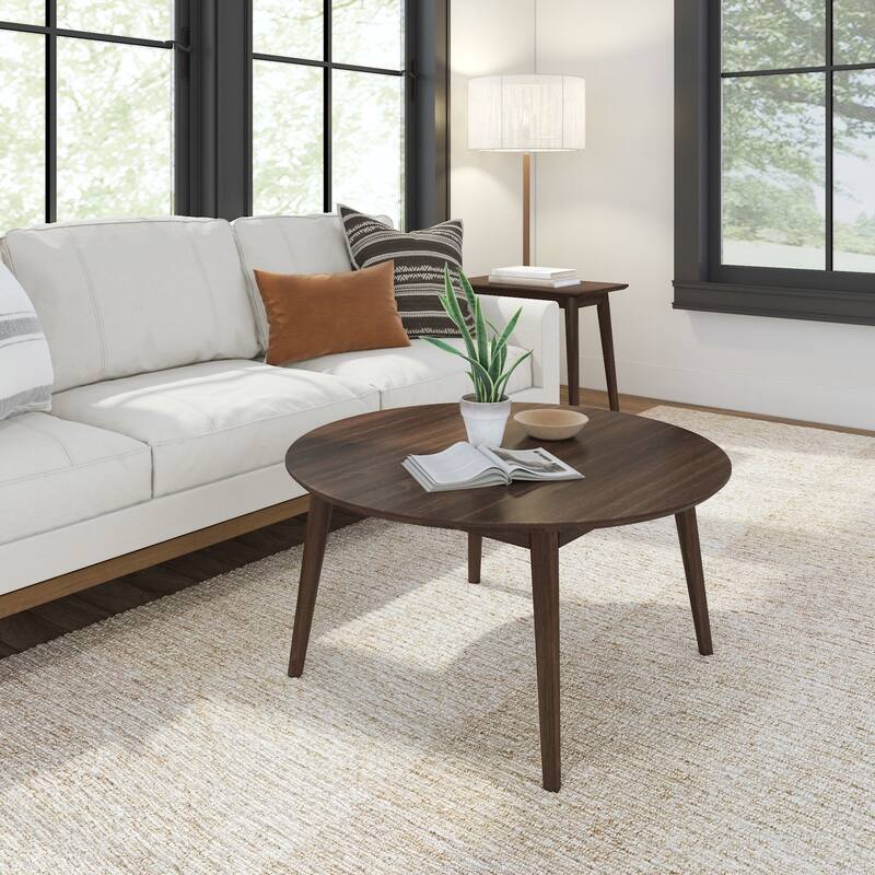 Plank and Beam Mid-Century Modern Coffee Table - 36" - Walnut