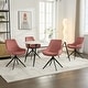 preview thumbnail 19 of 48, Swivel Dining Chairs set of 2/4,Mid Century Modern Dining Room Chairs Set of 4 - Pink