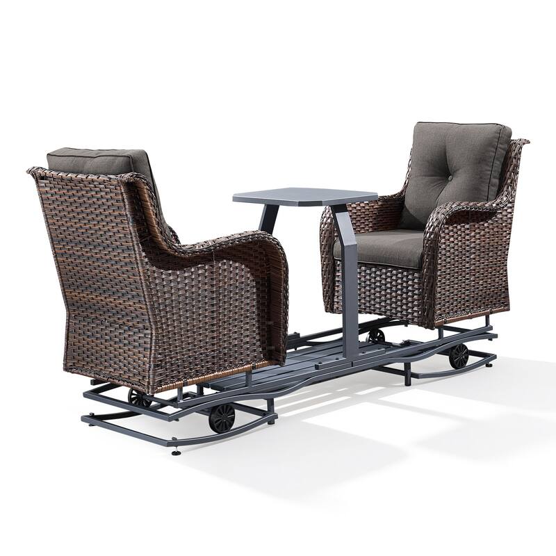 Pocassy Outdoor Patio Swing Chair Glider Swing Bench