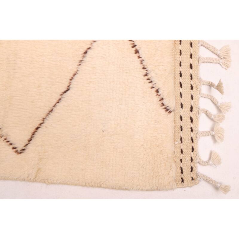 ECARPETGALLERY Hand-knotted Pak Finest Marrakesh Cream Wool Rug - 6'11 x 9'9