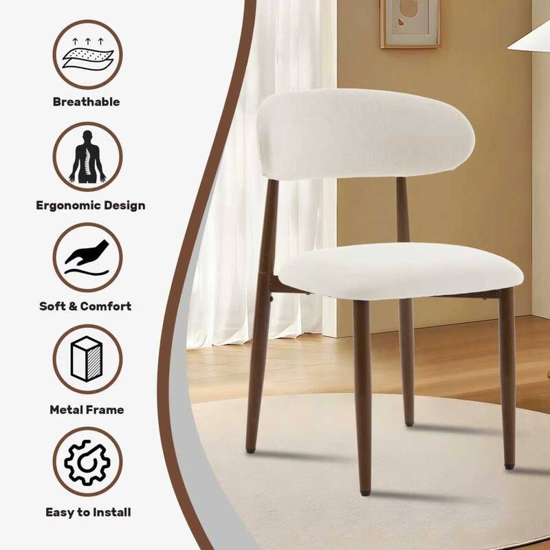 GDFStudio - Rowan Contemporary Upholstered Counter Height Bar Stool Set with Metal Legs and Supportive Back Design