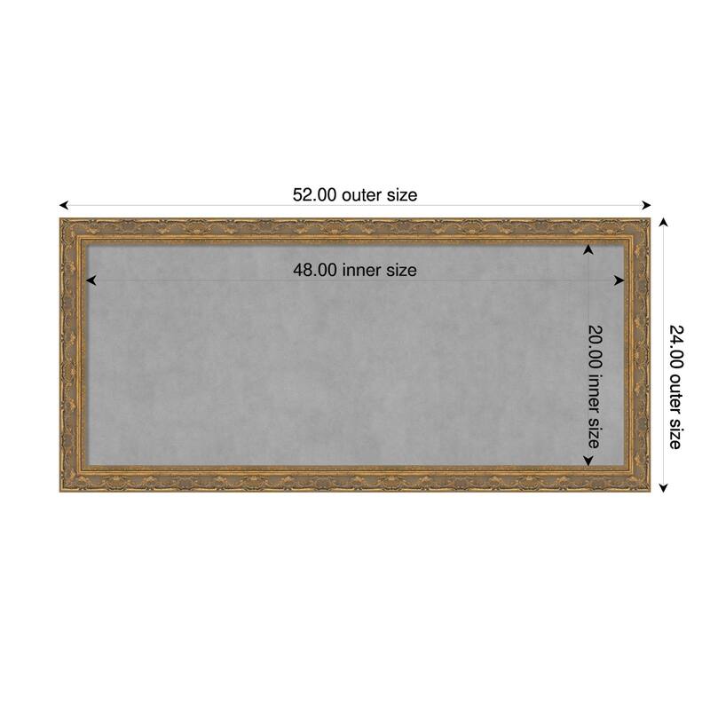 Amanti Art Filigree Gloss Black Framed - 52 x 24 in - Filigree Gold