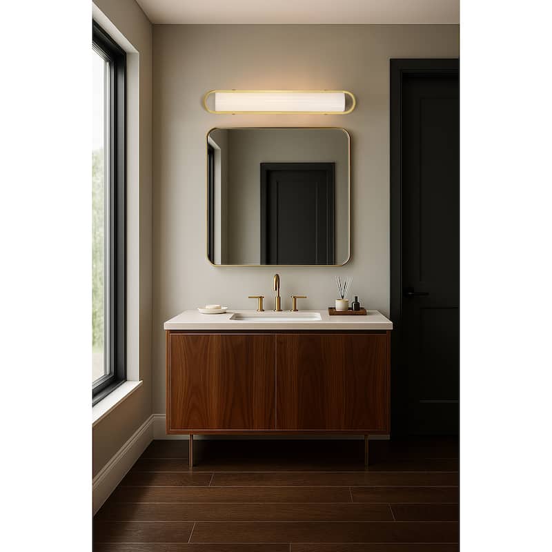 Velano 24 Inch LED Vanity Brushed Brass Finish - Brushed Brass