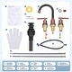 preview thumbnail 9 of 7, WOWOW 8 in. Widespread Double-Handle Bathroom Faucet with Drain Kit