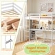 preview thumbnail 3 of 4, Wooden Loft Bed Frame Twin Loft Bed w/ Desk & Charging Station