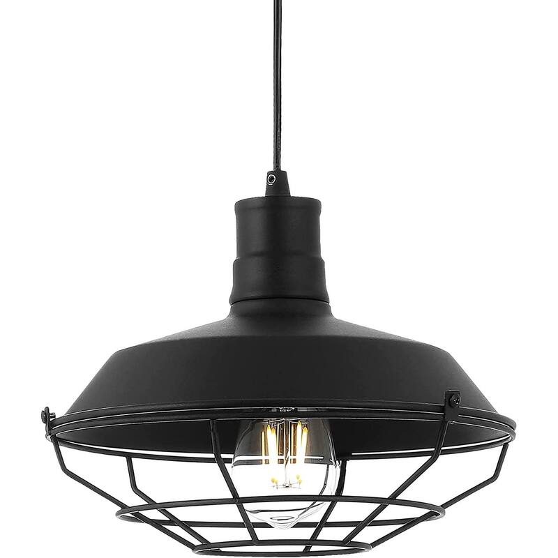 10.25" Metal Cage Pendant Light with 72" Height Adjustable Wire - N/A