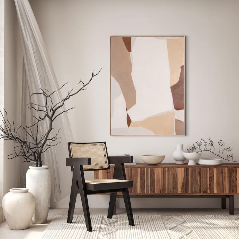 Gavotte I, Hand Painted Canvas - Brown - Plastic