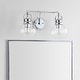 preview thumbnail 4 of 25, Bolha Metal/ Bubbled Glass Vanity Light, Chrome by JONATHAN Y