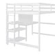 preview thumbnail 9 of 25, Full Size Wooden Loft Bed with Shelves, Desk and Writing Board, White