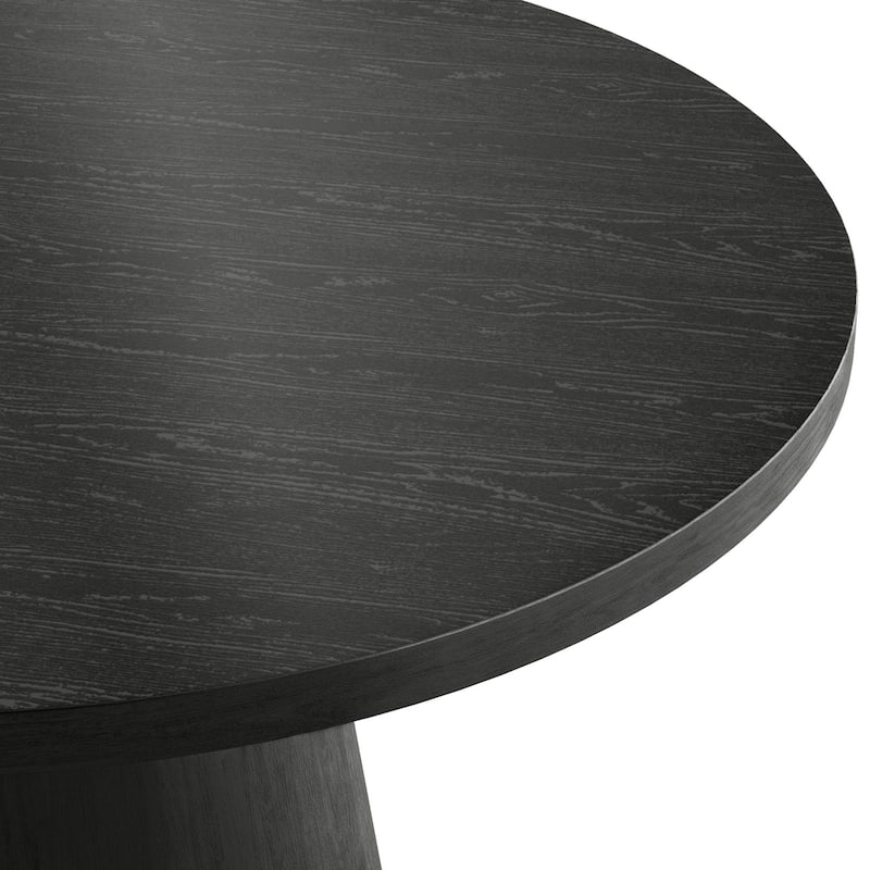 Furniture of America Vitten Modern Round Solid Wood Pedestal Coffee Table
